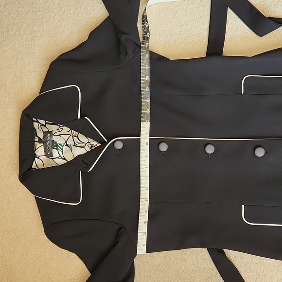 SC COLLECTION Made in Canada 3/4 Length Black Spring Trench Coat - Picture 12 of 12